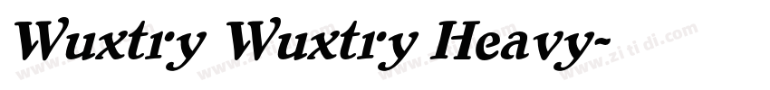 Wuxtry Wuxtry Heavy字体转换